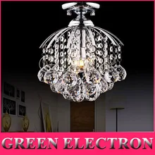 Современный круглый светодиодный Кристалл Люстры Ресторан проход Прихожая Коридор LED Кристалл Лампы для мотоциклов Освещение приспособление d28xh28cm