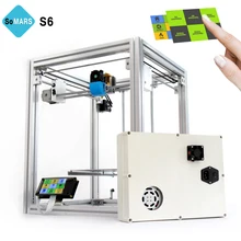 Somars 2017 новые S6 металлический Структура 3D-принтеры с очаг автоматическое выравнивание 1 компл. подарок