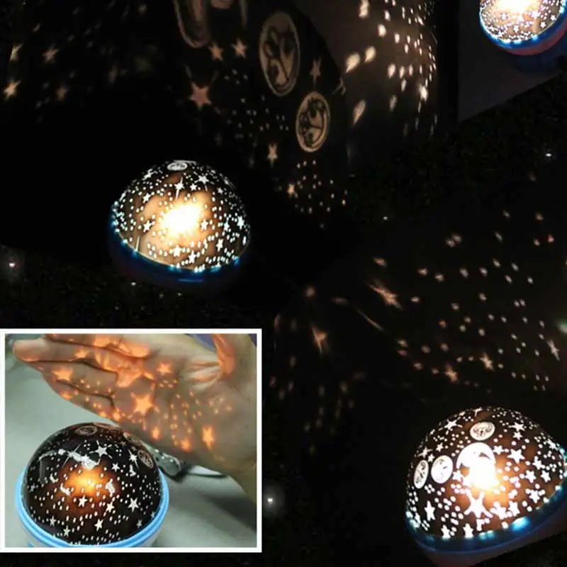Вращение Звездное небо малыш светящаяся Ночная Лампа проектор романтическое украшение YJS Прямая поставка