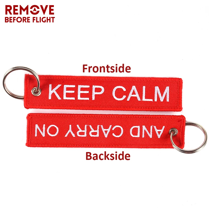 1Fashion Jewelry Keychain Red Striped Bar Key Chain for Motorcycles and Car Key Rings Cool Key Fobs Simple Embroidery Keychains (8)