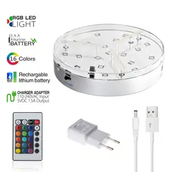 10 шт. Al Fakher Стекло кальян свет база 6 дюймов 19 шт. SMD5050 светодиодный s RGB Multicolors светодиодный свет пластин с пульта дистанционного управления