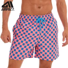 Aimpact мужские быстросохнущие пляжные шорты, гибридная домашняя одежда для отдыха, праздничные шорты в горошек, сетчатые шорты размера плюс, пляжная одежда, плавки для серфинга, AM2191