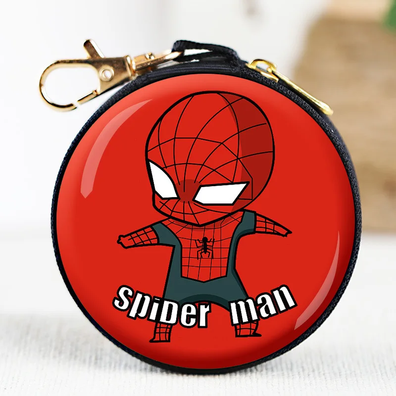 

Spider man Mini Headphone Case Bag Portable U-disk TF Card USB Cable Organizer Coin Purse
