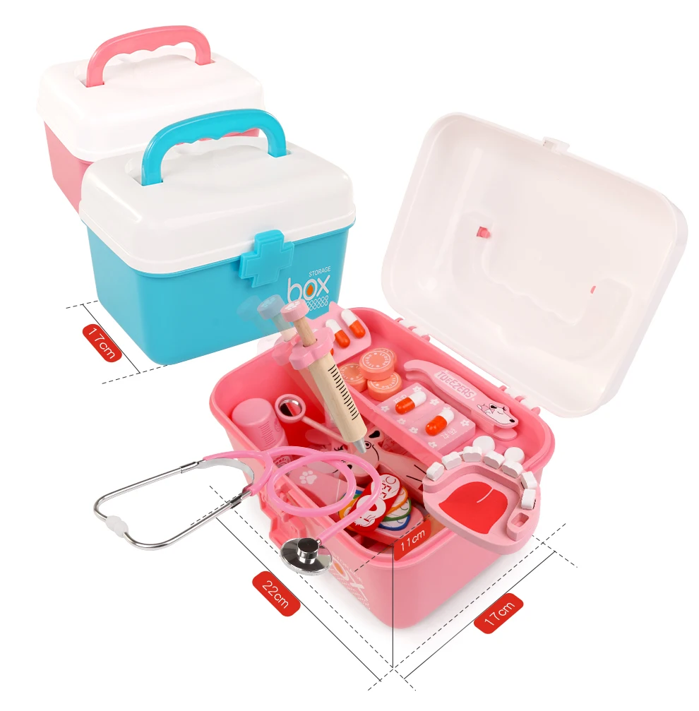 Деревянный симулятор реальной жизни доктор игрушка набор для мальчиков и девочек набор инструментов инъекции ролевые игры медсестра ребенок больница дом стетоскоп