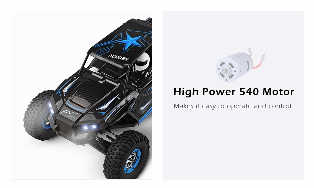 Радиоуправляемый автомобиль Wltoys 10428-B 1/10 2,4G 2CH 4WD 30 км/ч электрический рок матовый внедорожный гусеничный w/светодиодный RTR RC альпинистский автомобиль