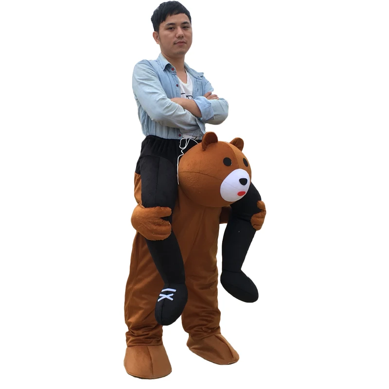 2016 ones play a Halloween costume teddy bear carry me mascot costume