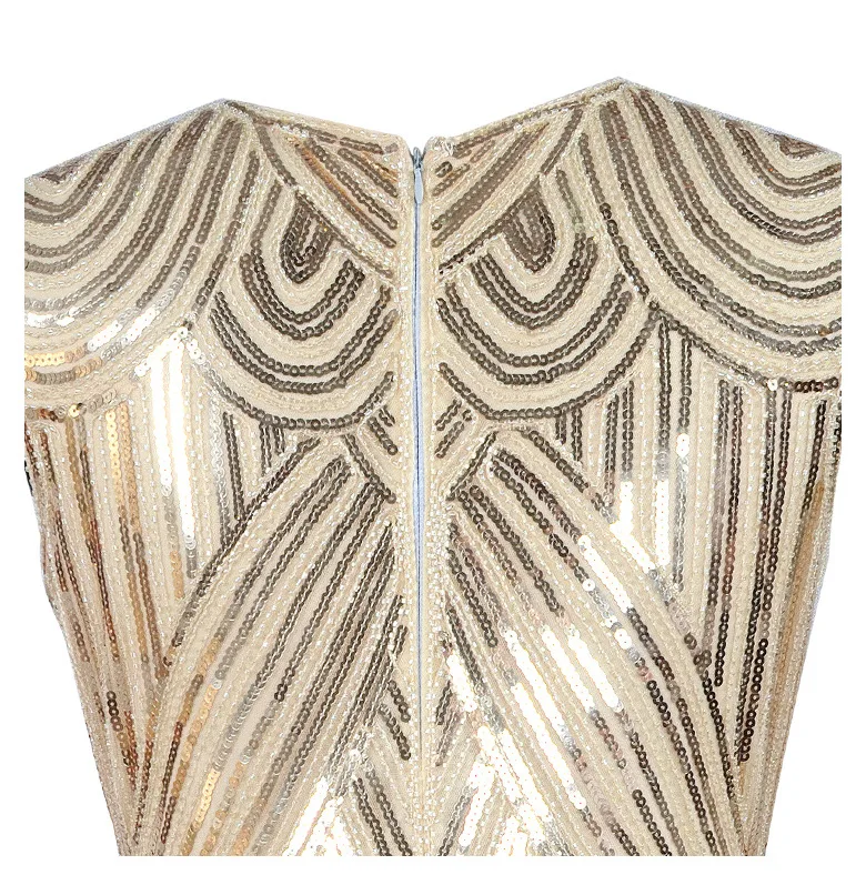 Beste Vrouwen 1920 s Diamant Lovertjes Verfraaid Omzoomd Great Gatsby Flapper Jurk Retro Tassle Croche Midi Party Dress Oekraïne Vestido