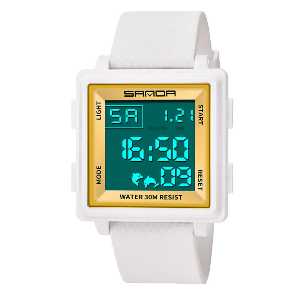 Мужские стильные часы Reloj relogio Saat цифровые часы лучший бренд роскошные квадратные relogio masculino спортивные противоударные часы хронограф# A