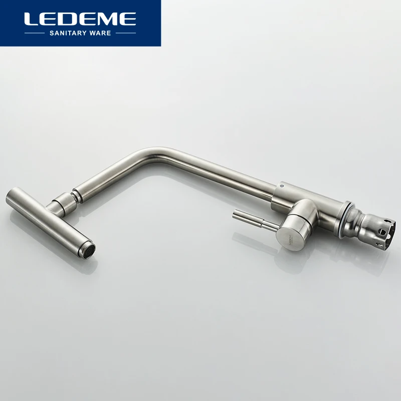  LEDEME Kitchen Faucets Mixer 360 Degree Selection of Faucets Kitchen Faucet Stainless Steel Sink Ta - 33044725895