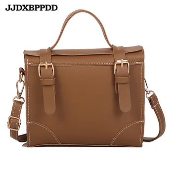 

JJDXBPPDD leather flap handbag crossbody bags for women ladies vintage shoulder bag luxury messenger bag female sac a main