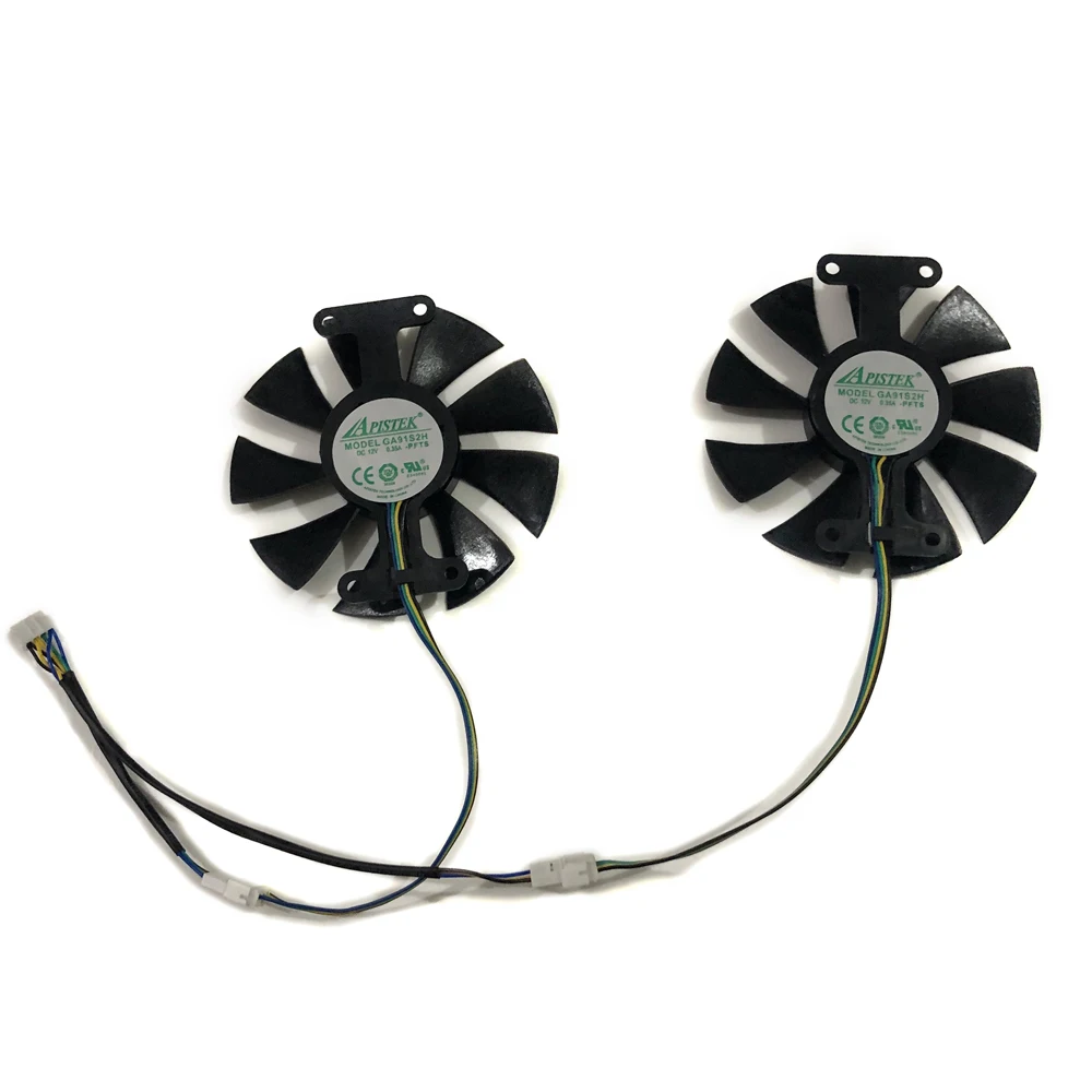 Repairist 2 шт./компл. GTX1060 6GD5 X Gaming OC охлаждающий вентилятор GPU для ZOTAC GeForce GTX 1060 3GD5 BT SM A