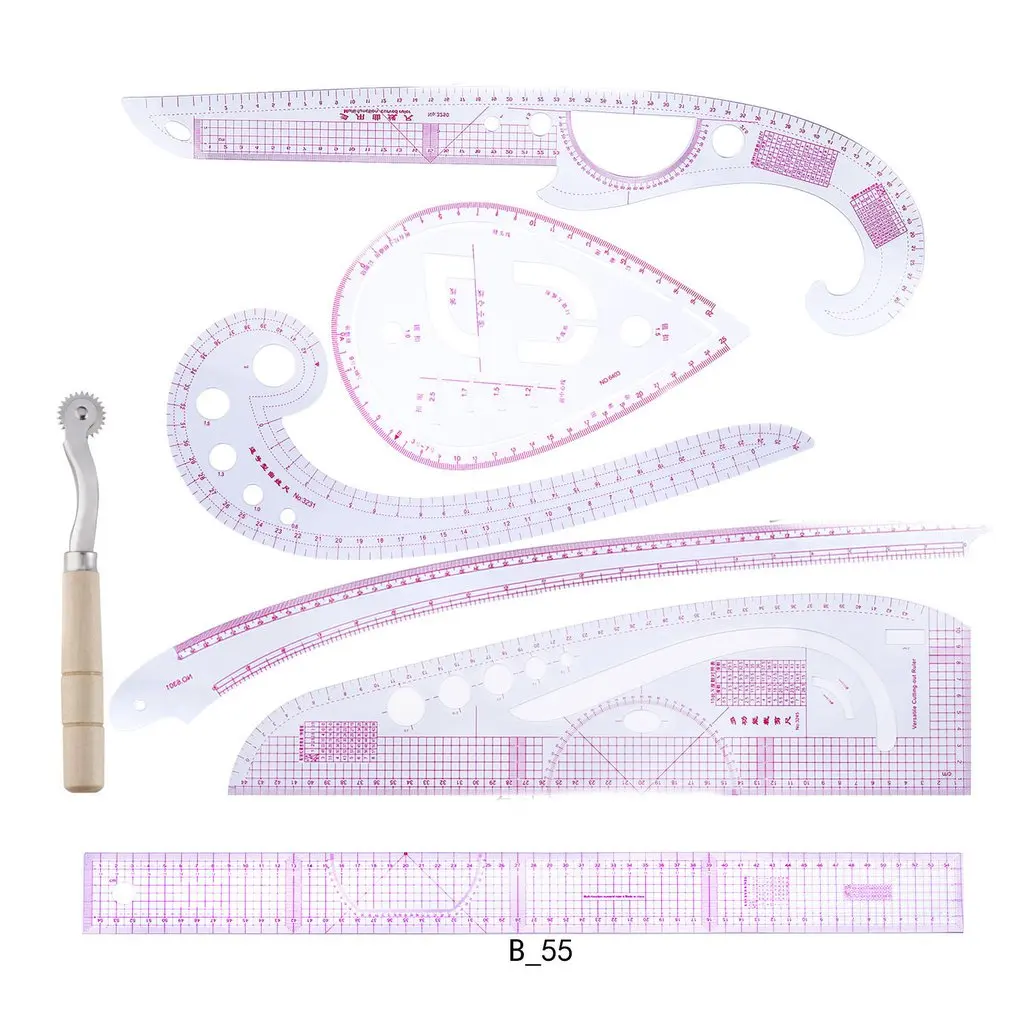 

Multi-functional Common Curve Board Drawing Template Pattern Ruler Design Tool Clear Scale High Accuracy Tailor Tool