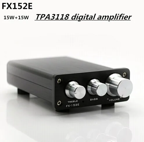 

TPA3118 mini digital amplifier DC12V 3A 15W+15W FX-152E with XR1075BBE tone Desktop computer digital amplifier