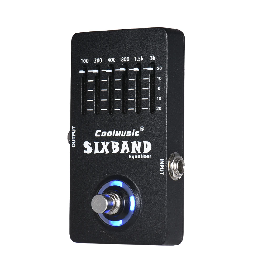 NEW 2018 Coolmusic Electric Guitar Equalizer Effect Pedal 6 Band EQ