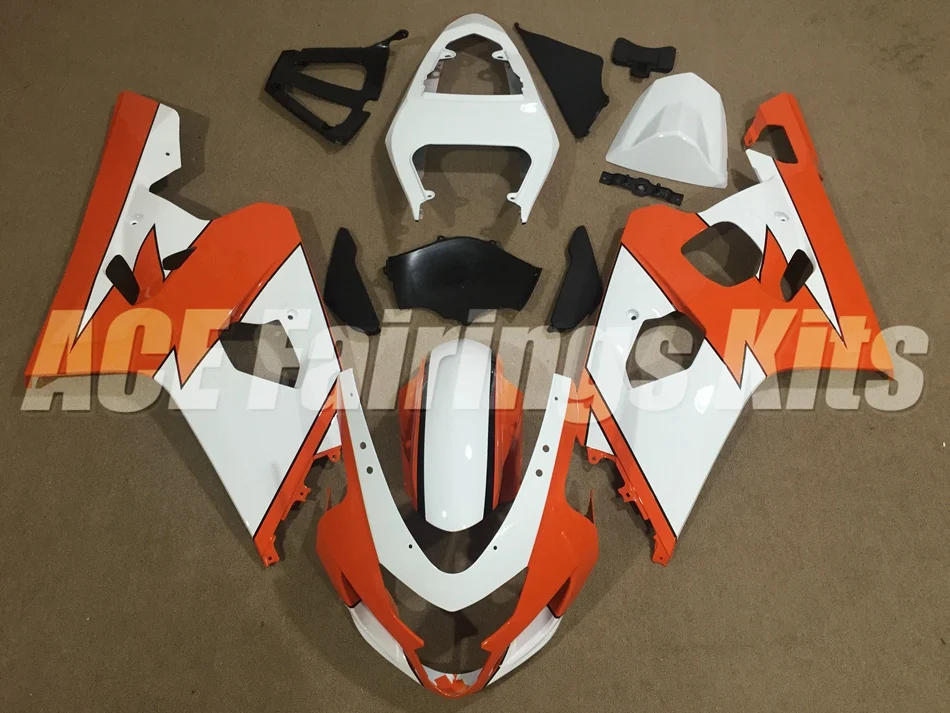 

New bike Fairings Kits Fit For Suzuki GSXR600 GSXR750 GSXR-600 750 04 05 K4 2004 2005 ABS Plastic Custom orange white