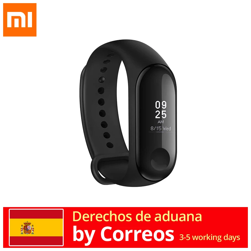

[ Soporte Espanol ] Mi Band 3 Xiaomi original, pulsera inteligente Android MiBand 3 pulseras para actividad fisica con pantalla
