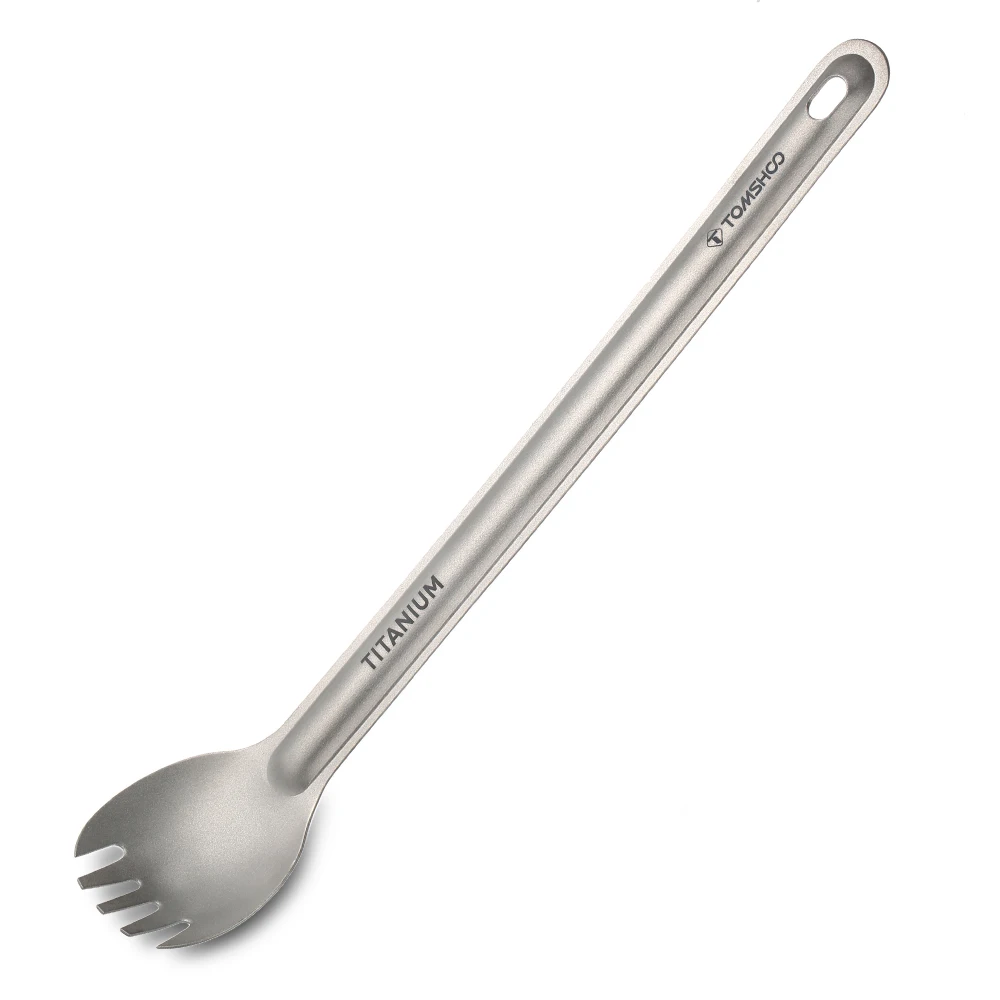 Buy TOMSHOO Titanium Long Handle Spoon Fork Spork