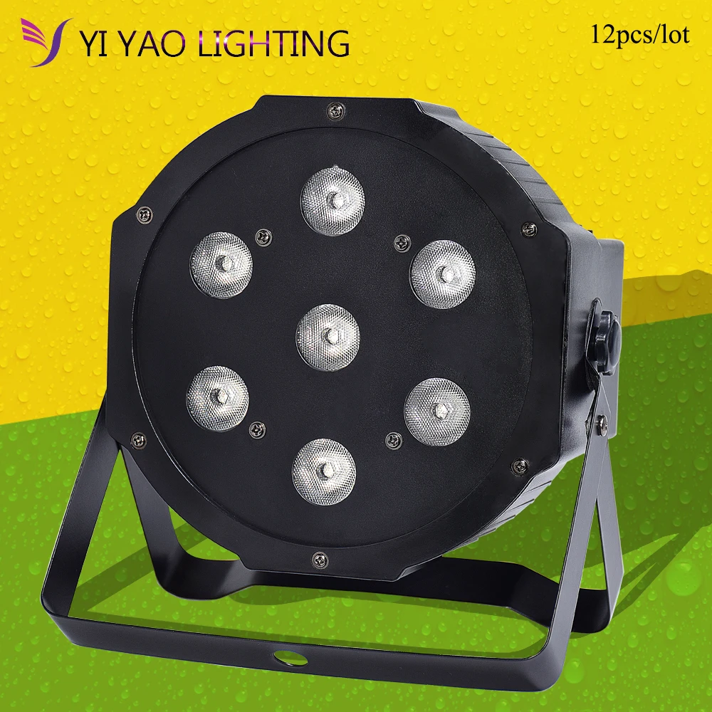 

Led Par Can Stage Lights 7X10w RGBW By DMX 512 and Sound Activated for Festival Wash Lighting 12PCS/LOT