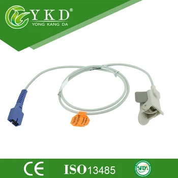 

5 pcs/lot oximax pediatric finger clip spo2 sensor 1m Length TPU cable 9 pins