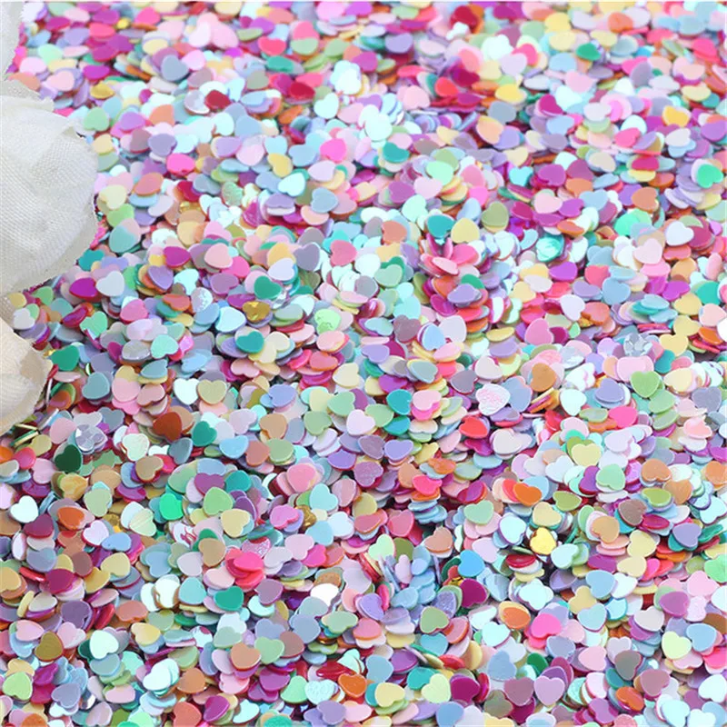 

Fashion Nail Sequins 3mm Love Heart Shape Loose Sequins for Nails Arts Manicure Sewing Craft Wedding Decoration Confetti 20g/10g
