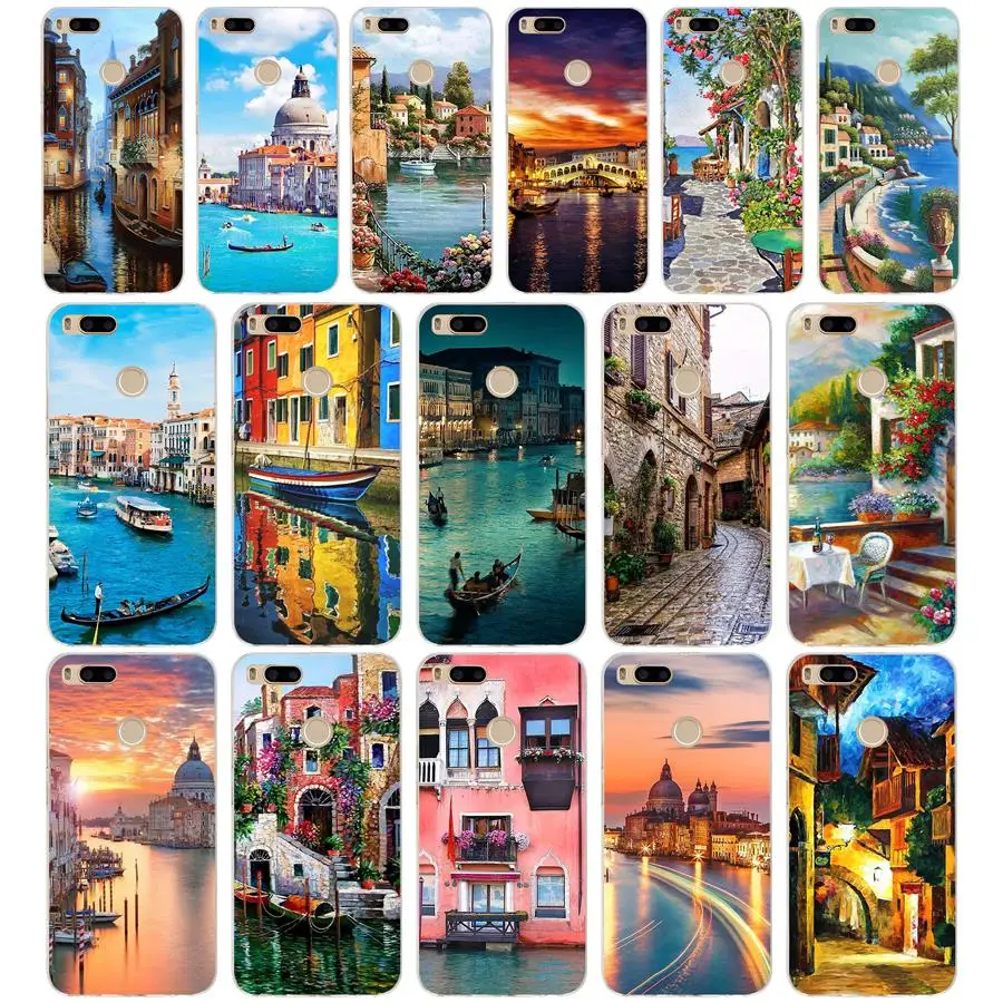 Мягкий Силиконовый ТПУ чехол 283WE Venice of waters для телефона xiaomi redmi 4A 4X note 4 4x mi A1 A2
