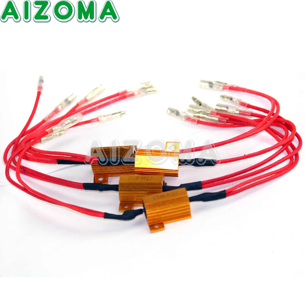 

Universal Motorcycle 6.8 Ohms LED Turn Signal Light Load Resistor Power Resistance Indicator Flasher Rate Controller 4x/2x