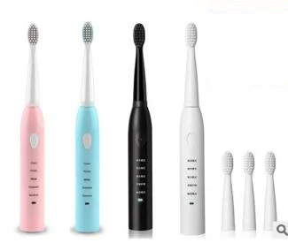 

Electric Toothbrush Sonic Wave Rechargeable Top Quality Smart Chip Toothbrush Head Replaceable Whitening Healthy Best Gift