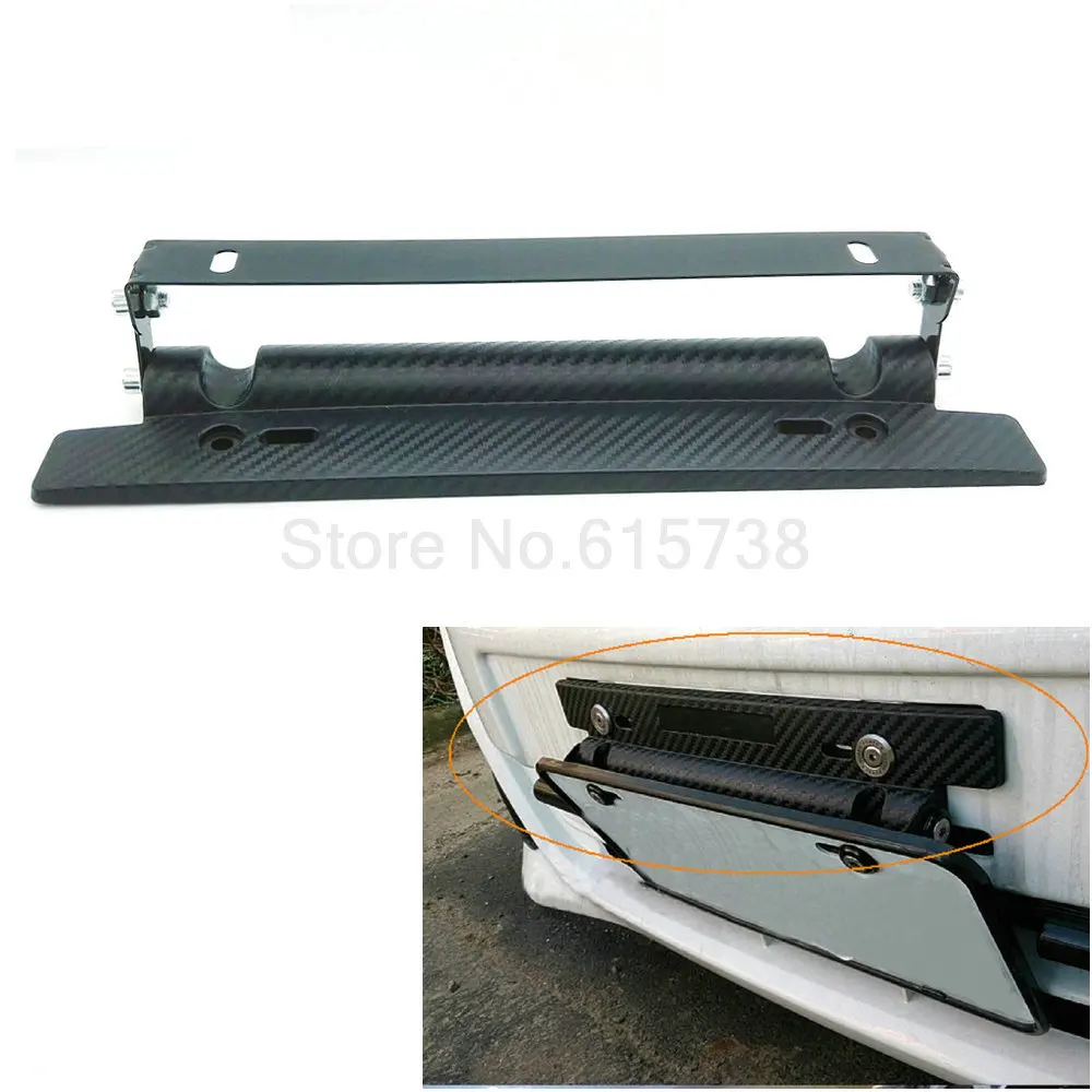 High quality BlackCarbon Fiber Auto adjustable number License Plate Relocator Frame Bracket Holder IMG_20161101_174739_