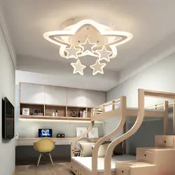 Современные творчества звезды Детская комната потолочный светильник для мальчика лампа для детской спальни гостиная загорается
