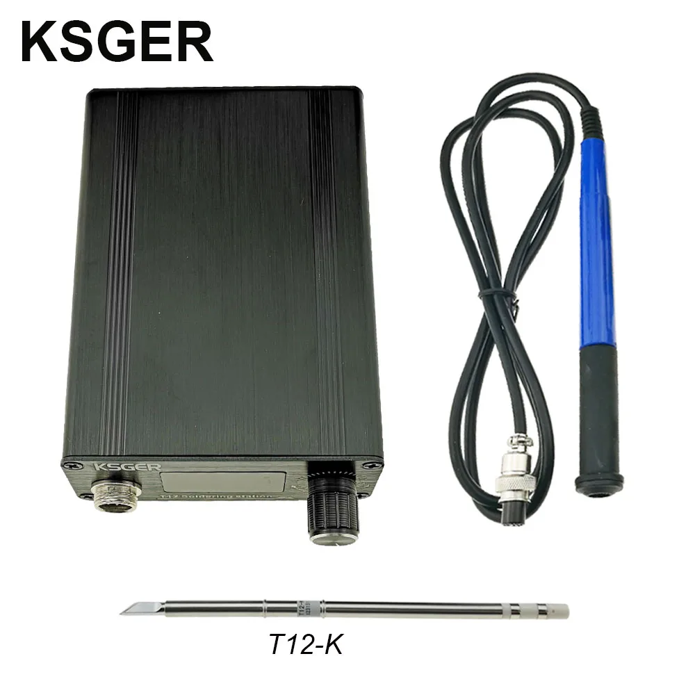 KSGER T12 русская паяльная станция STM32 OLED T12 паяльник советы FX9501 ручка сварочные инструменты Алюминиевый сплав чехол DIY наборы - Цвет: SET 1