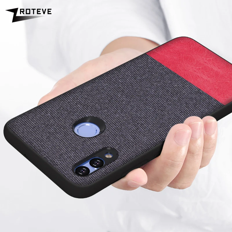 

Case For Huawei P Smart 2019 Soft TPU Edge Canvas Back Cover Fashion Fabric Cover For Huawei Honor10 Honor 10 Lite Phone Case