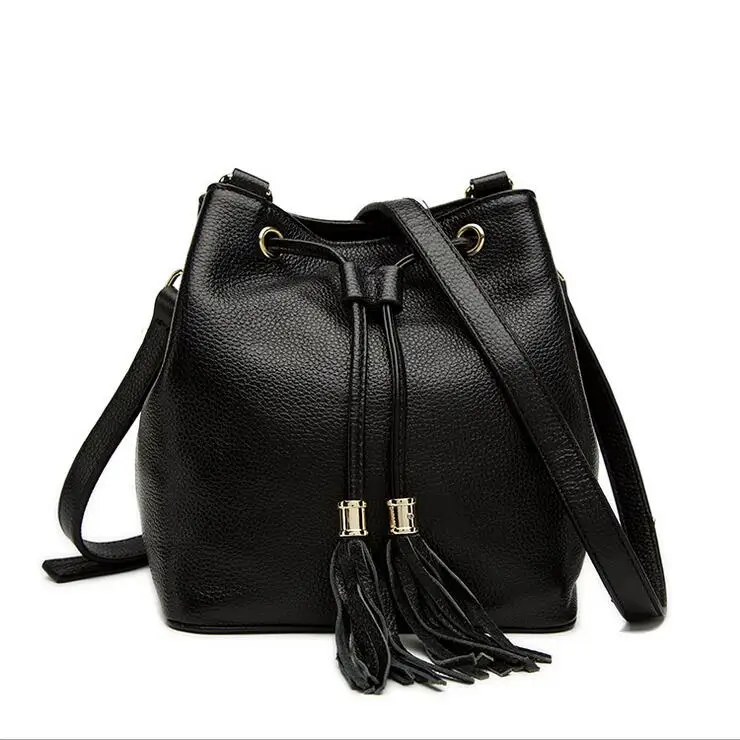 Leather Bucket Bags Women Literacy Basics