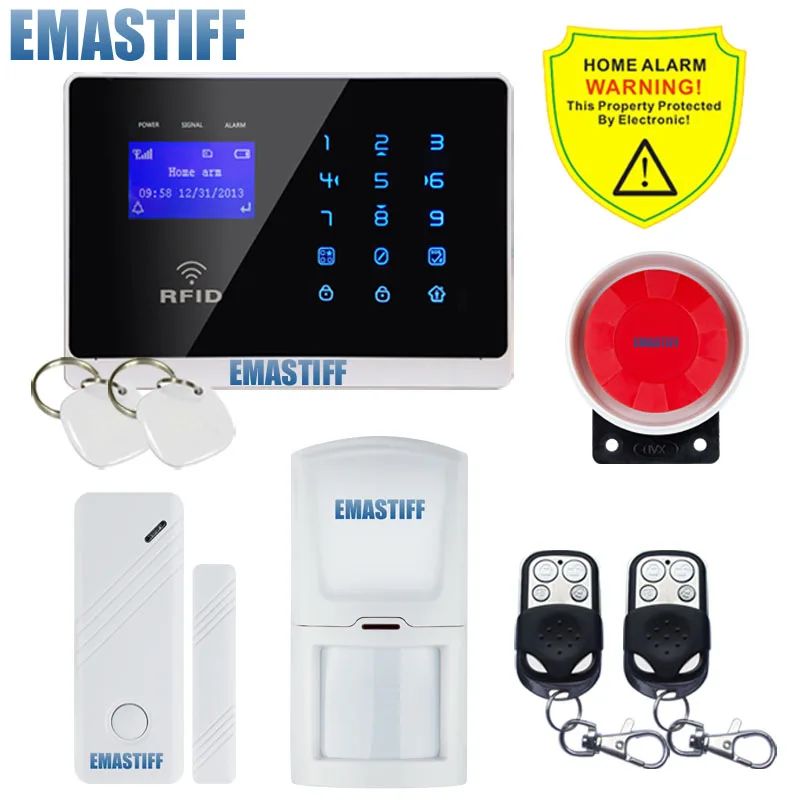 Free Shipping!Wireless GSM SMS TEXT Touch Keypad Alarm System new PIR ...