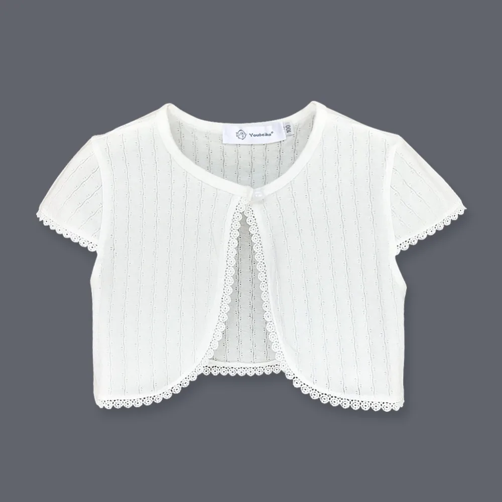Youbeika Baby Cardigan Sweaters Cotton Thin Short Sleeve Kids Girl