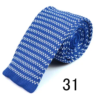 Полосатые вязаные галстуки, вязаные галстуки для мужчин и женщин, костюмы, вязанные Галстуки для отдыха, деловые повседневные обтягивающие мужские галстуки - Цвет: 31