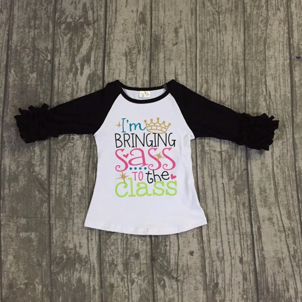 baby girls cotton back to school raglans girls I am blingbling SASS to the class raglans baby girls back to school raglans