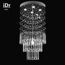 Modern minimalist living room ceiling lamp restaurant stairs round crystal chandelier lights  Upscale atmosphere  Dia500xH1000mm