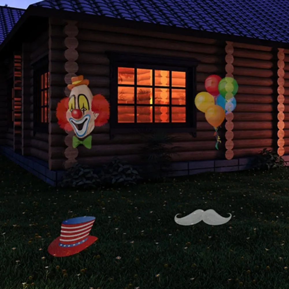 12 моделей проекционная лампа Рождество открытый вечерние пейзаж, украшение для дома