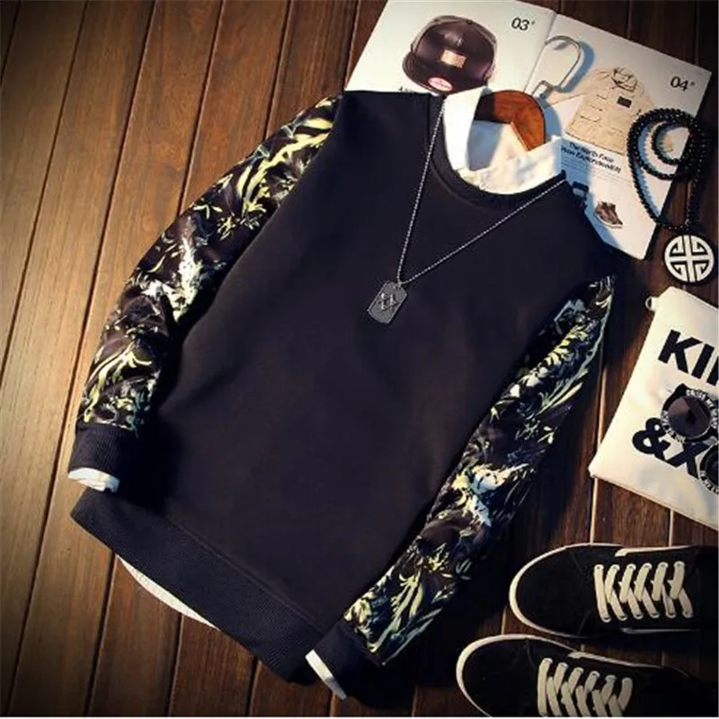 En Ligne Nouvelle mode Floral sweat décontracté casual sweat Homens Moletom Masculino Poleron Hombre homme Sweatshirts Moleton Masculino