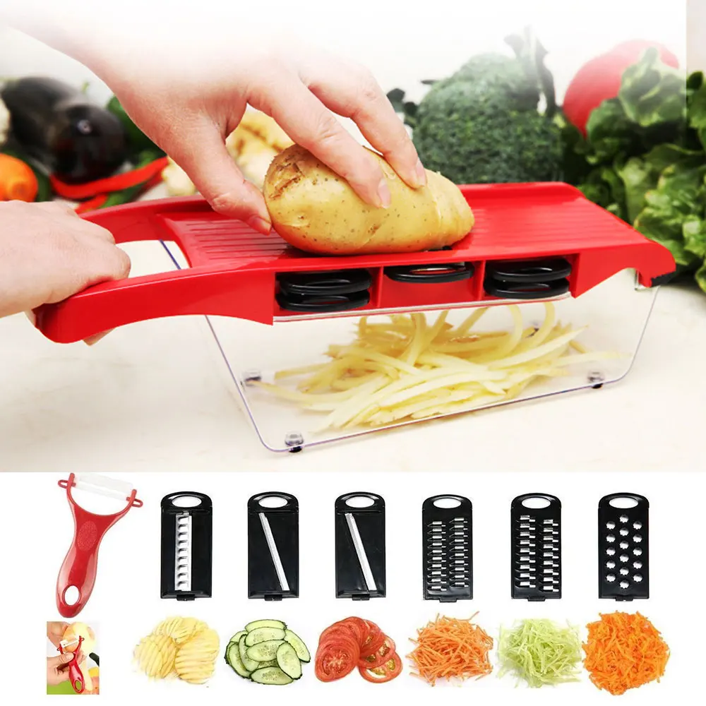 

Multi-function Kitchen Vegetable Tool Carrot Slicer Potato Shred Lettuce Cutter Cucumber Chopper Ginger Milling Manual Machine