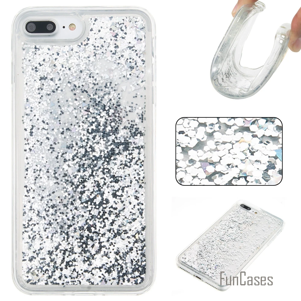 

Coque Bling Love Heart Stars Soft TPU Phone Case Cover For iPhone 7 Plus Funda Quicksand Cell Phone Case For iPhone 7Plus Capa