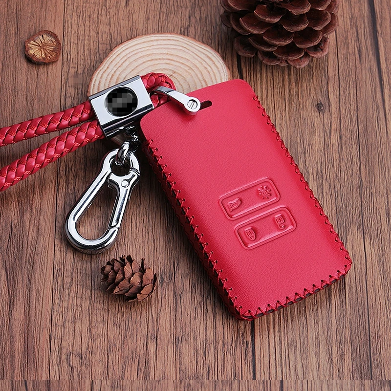 

LUNASBORE Cow Leather car key case cover for Renault KOLEOS Kadjar 2016 2017 Clio Scenic Megane Duster Sandero Captur Twingo