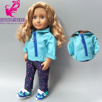 

18 inch doll clothes pants set for 43cm born bebe doll outfit for 38cm reborn baby doll coat kids gifts