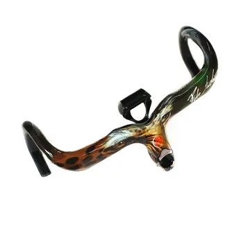 

PURA RAZA Bicycle Handlebar Full Carbon Fiber/High Strength Road Cycling Handle Integrated Handlebar Bicycle Handlebar