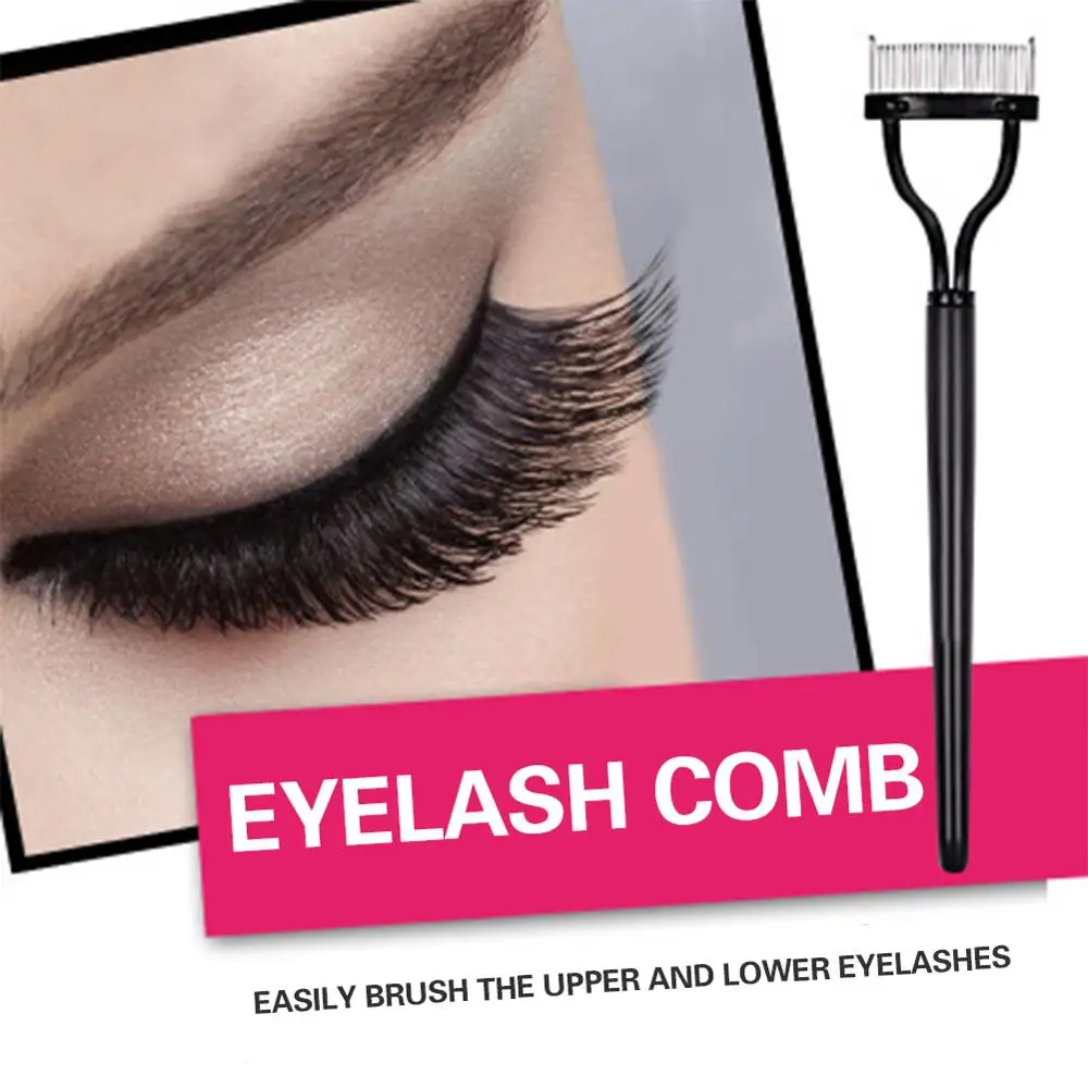 

2 Styles Lift Curl Eyelash Comb Lash Separator Foldable Metal Brush Mascara Guide Applicator Beauty Makeup Cosmetic Tool