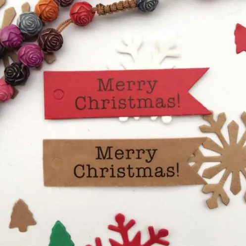 

Merry Christmas Kraft Tags with Rope as Christmas Decoration Message Card Bookmark 50pcs/100pcs