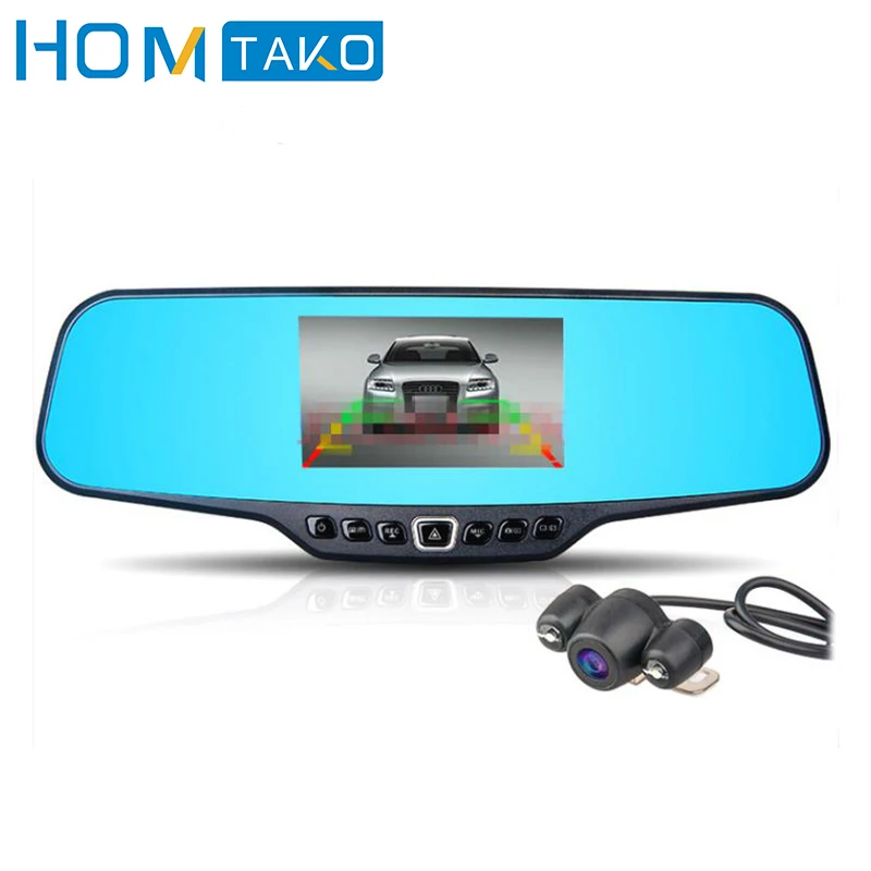 

Car DVR 4.3 Full HD 1080P Dual Lens Rear View Dash Cam Vehicle Monitor Video Recorder Auto Camera Auto Motion Detector Camcorder