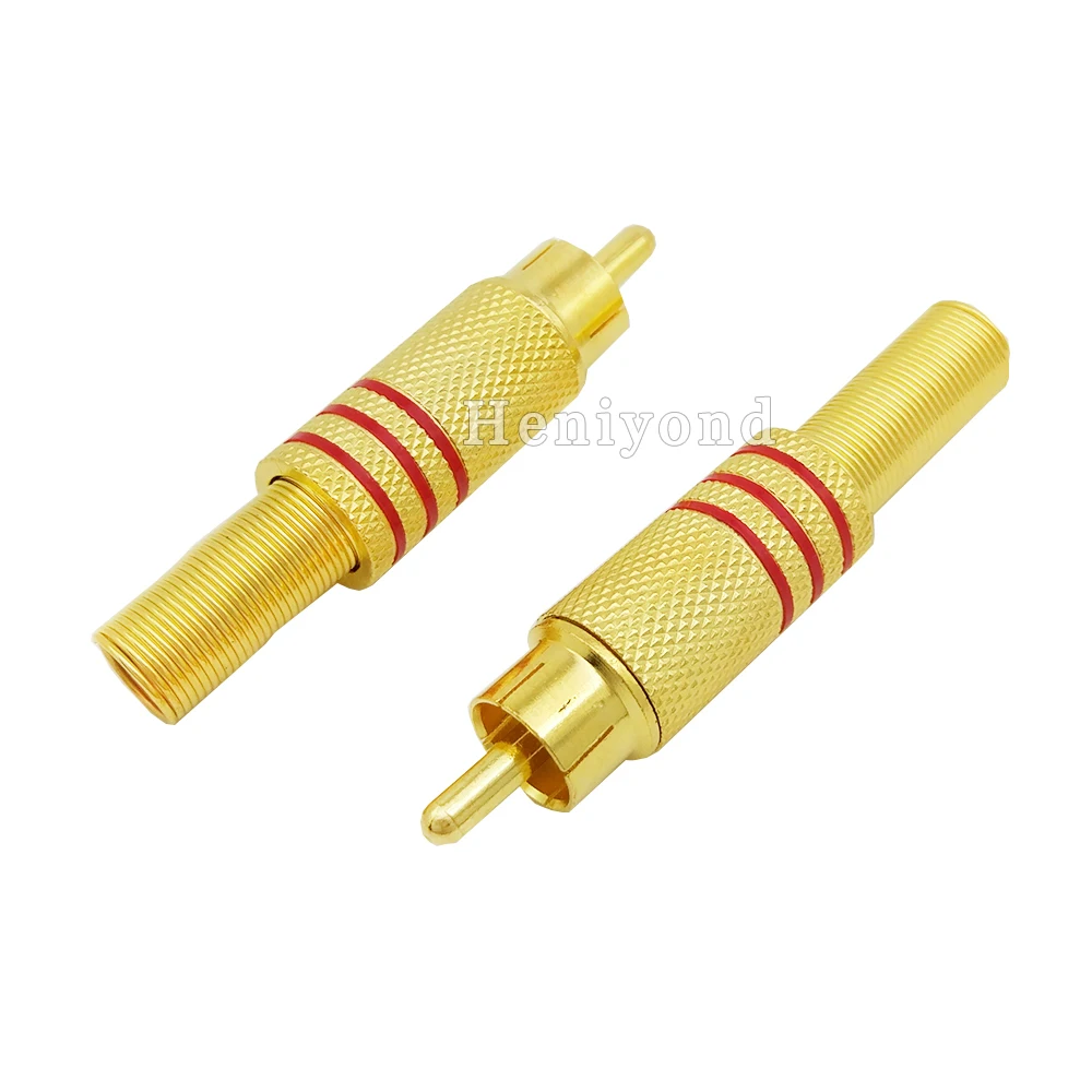 PRESA RCA CONNETTORE FEMMINA DA PANNELLO A SALDARE GIALLO AUDIO 2PZ