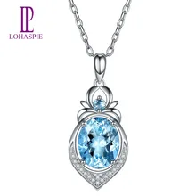 LP бриллиантовое ювелирное изделие, 18 К, белое золото, 2,47 карат, натуральный драгоценный камень, аквамарин, подвеска, камень, ювелирное изделие, подарок на день рождения марта