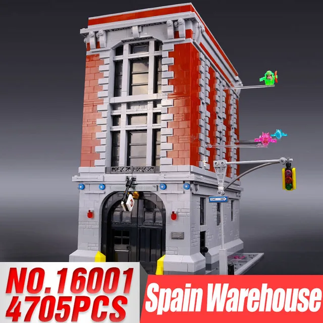 DHL 16001 4705 шт Охотники за привидениями Firehouse штаб-квартира brinquedos Модель Набор